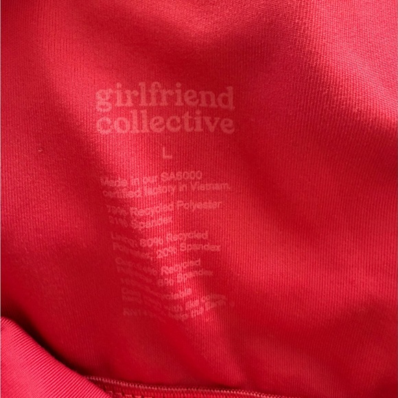 Girlfriend Collective Lou V-Back sports bra, lot of 3 black orange pink size L - Picture 8 of 10